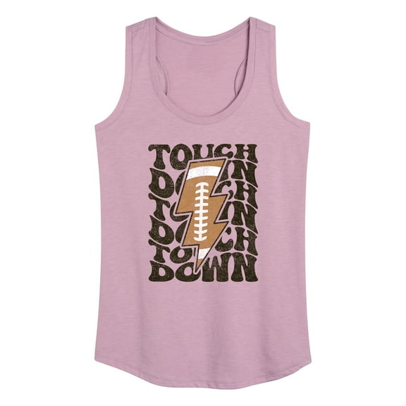 Instant Message - Football Lightning Bolt Touchdown - Women's Racerback Tank Top
