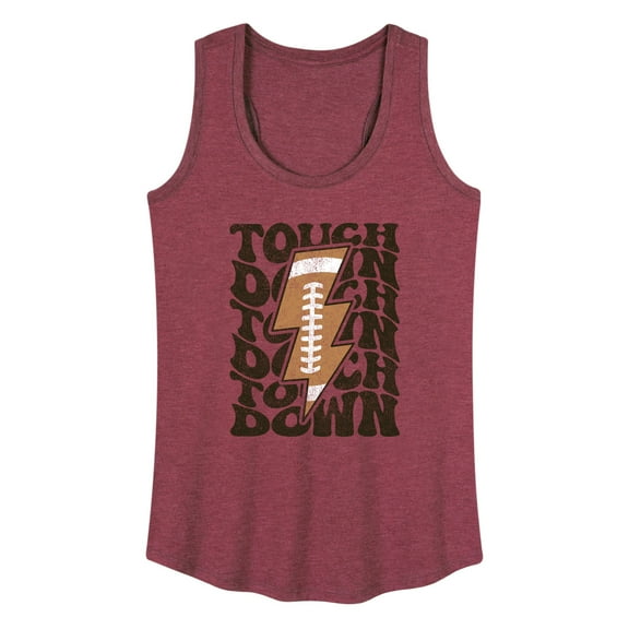 Instant Message - Football Lightning Bolt Touchdown - Women's Racerback Tank Top