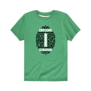 Instant Message - Football Phrases Short Sleeve Graphic T-Shirt