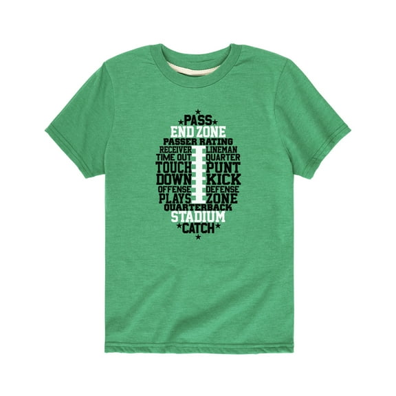 Instant Message - Football Phrases  - Youth Short Sleeve Tee