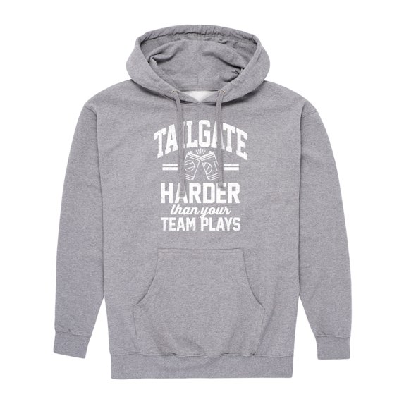 Instant Message - Football - Tailgate Harder Than They Play - Men's Hooded Fleece Sweatshirt