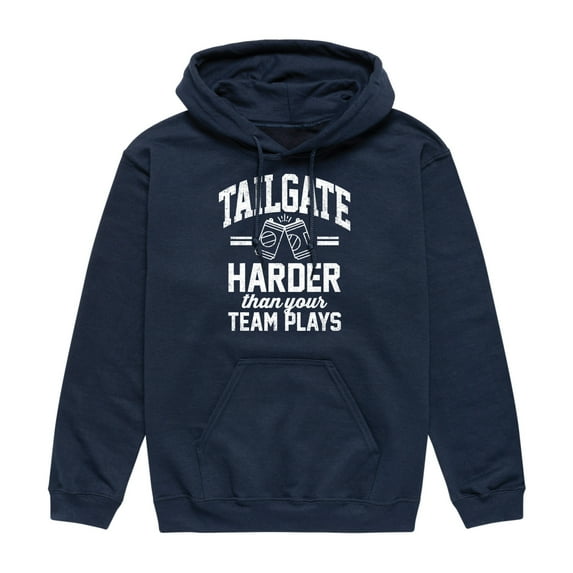 Instant Message - Football - Tailgate Harder Than They Play - Men's Hooded Fleece Sweatshirt