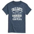 thumbnail image 1 of Instant Message - Football - Tailgate Harder Than They Play - Men's Short Sleeve Graphic T-Shirt, 1 of 5