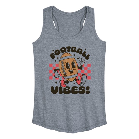 Instant Message - Football Vibes - Women's Racerback Tank Top