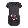 thumbnail image 1 of Instant Message - Footprints Heart - Women's Maternity Scoop Neck Graphic T-Shirt, 1 of 5
