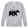 thumbnail image 1 of Instant Message - Forest Bear Silhouette Graphic Fleece Sweatshirt, 1 of 5