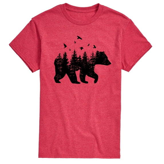 Instant Message - Forest Bear Silhouette - Men's Short Sleeve Graphic T-Shirt