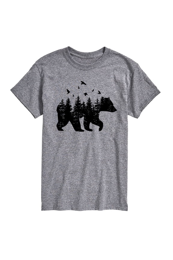 - Forest Bear Silhouette - Men's Short Sleeve Graphic T-Shirt