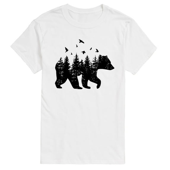 Instant Message - Forest Bear Silhouette - Men's Short Sleeve Graphic T-Shirt