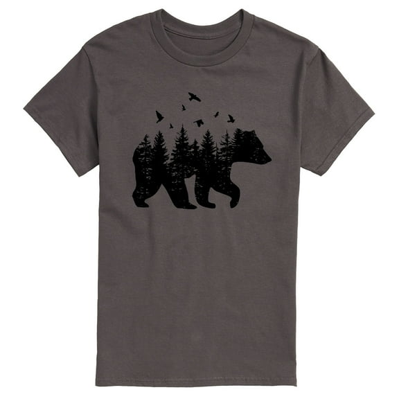 Instant Message - Forest Bear Silhouette - Men's Short Sleeve Graphic T-Shirt
