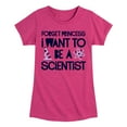 thumbnail image 1 of Instant Message - Forget Princess Scientist - Toddler & Youth Girls Short Sleeve Graphic T-Shirt, 1 of 5