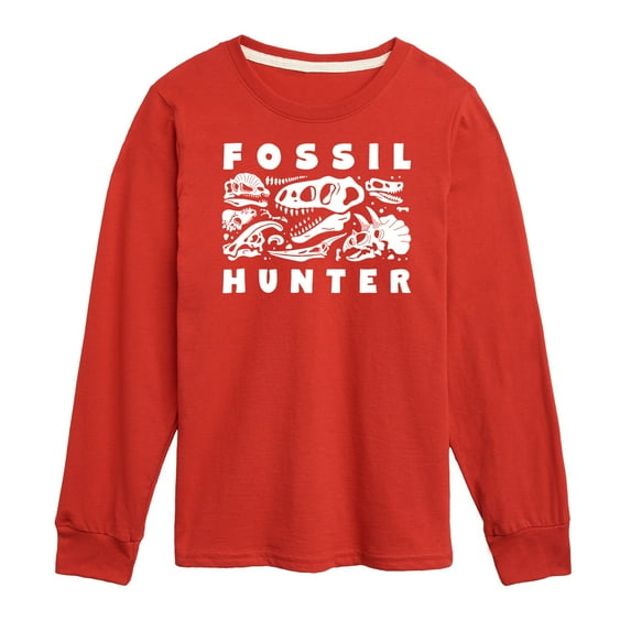 Instant Message - Fossil Hunter - Toddler & Youth Long Sleeve Graphic T-Shirt