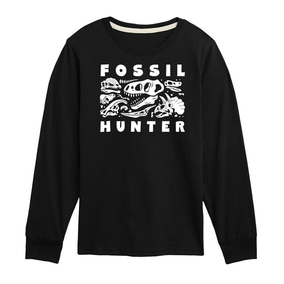 Instant Message - Fossil Hunter - Toddler & Youth Long Sleeve Graphic T-Shirt