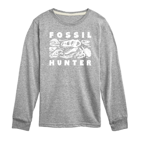 Instant Message - Fossil Hunter - Toddler & Youth Long Sleeve Graphic T-Shirt