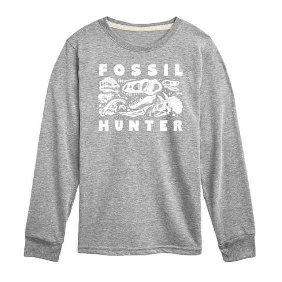 Instant Message - Fossil Hunter - Toddler & Youth Long Sleeve Graphic T-Shirt