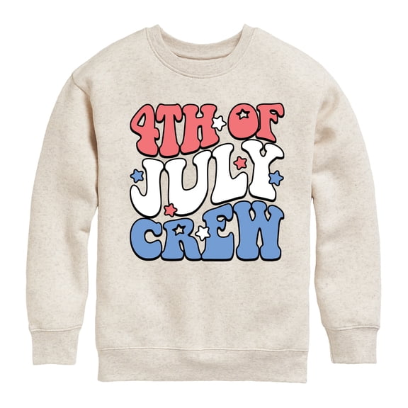 Instant Message - Fourth Of July Crew - Toddler & Youth Crewneck Fleece Sweatshirt