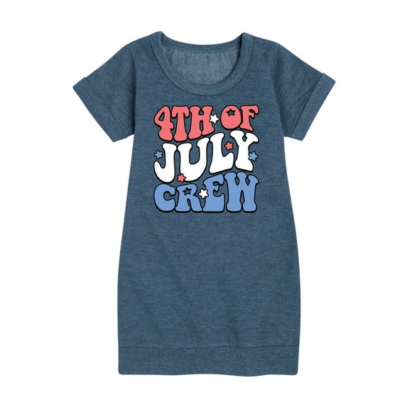 Instant Message - Fourth Of July Crew - Toddler & Youth Girls Fleece Dress