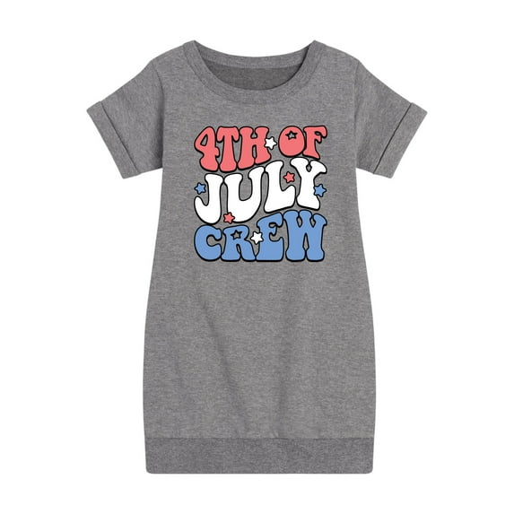 Instant Message - Fourth Of July Crew - Toddler & Youth Girls Fleece Dress