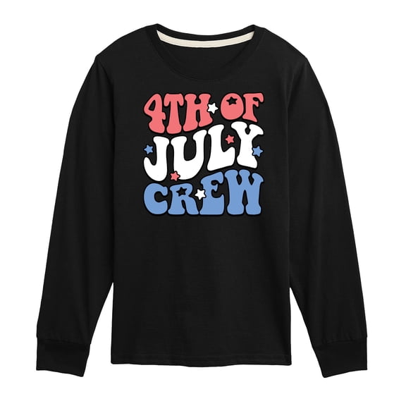 Instant Message - Fourth Of July Crew - Toddler & Youth Long Sleeve Graphic T-Shirt