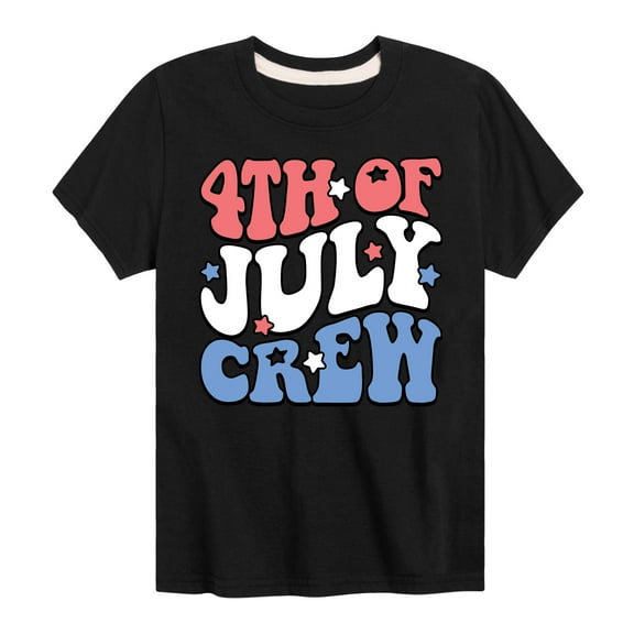 Instant Message - Fourth Of July Crew - Toddler & Youth Short Sleeve Graphic T-Shirt