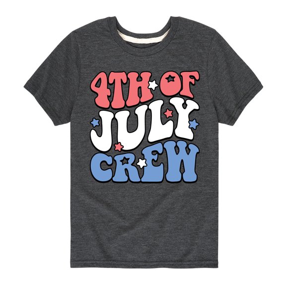 Instant Message - Fourth Of July Crew - Toddler & Youth Short Sleeve Graphic T-Shirt