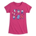 thumbnail image 1 of Instant Message - Fourth Of July Desserts - Toddler & Youth Girls Short Sleeve Graphic T-Shirt, 1 of 6