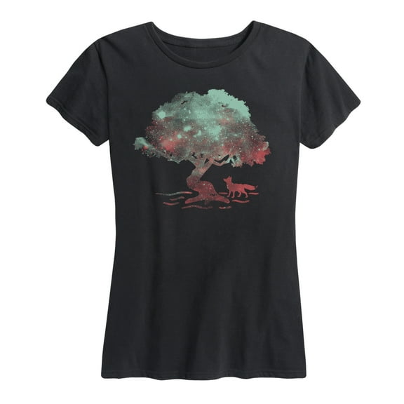 Instant Message - Fox And Tree - Women's Short Sleeve Graphic T-Shirt