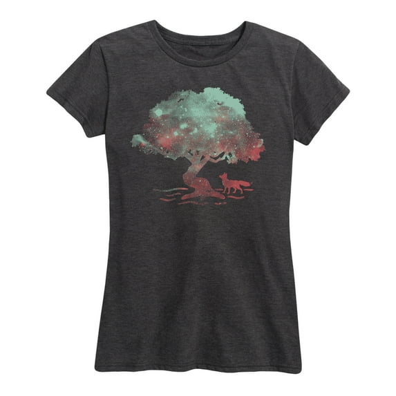 Instant Message - Fox And Tree - Women's Short Sleeve Graphic T-Shirt