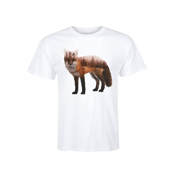 Instant Message - Fox Forest Fill- - Men's Short Sleeve Graphic T-Shirt