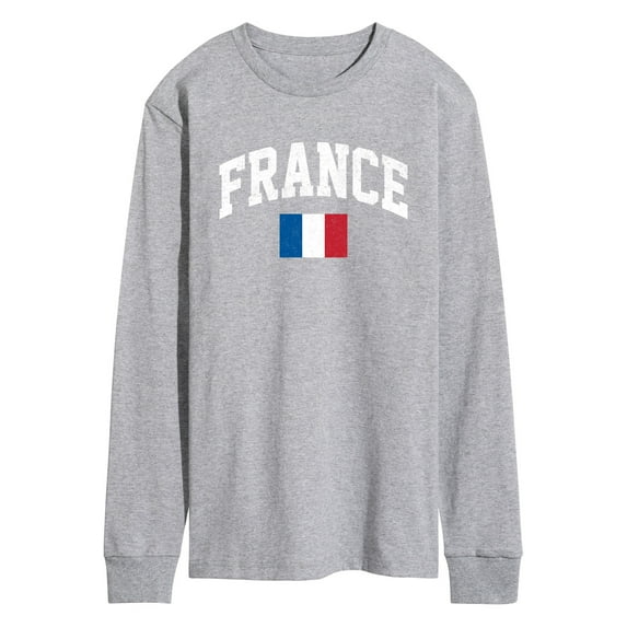 Instant Message - France Flag - Men's Long Sleeve T-Shirt