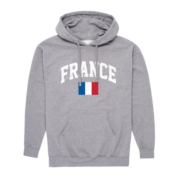 Instant Message - France Flag - Men's Pullover Hooded Fleece Sweatshirt