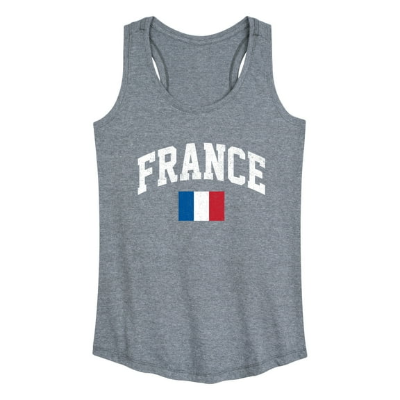 Instant Message - France Flag - Women's Racerback Tank Top
