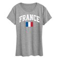 thumbnail image 1 of Instant Message - France Flag - Women's Short Sleeve Graphic T-Shirt, 1 of 6