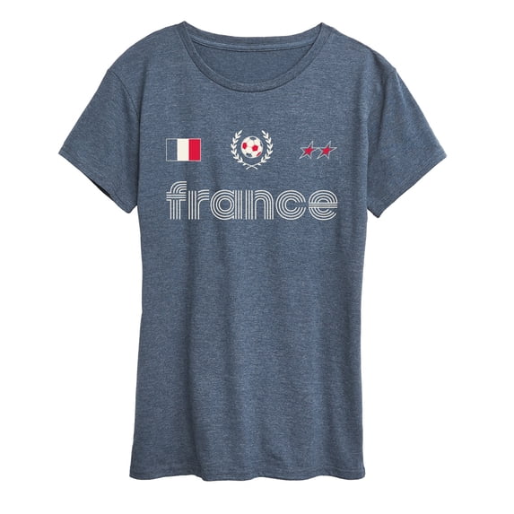 Instant Message - France Soccer Jersey - Women's Short Sleeve Graphic T-Shirt