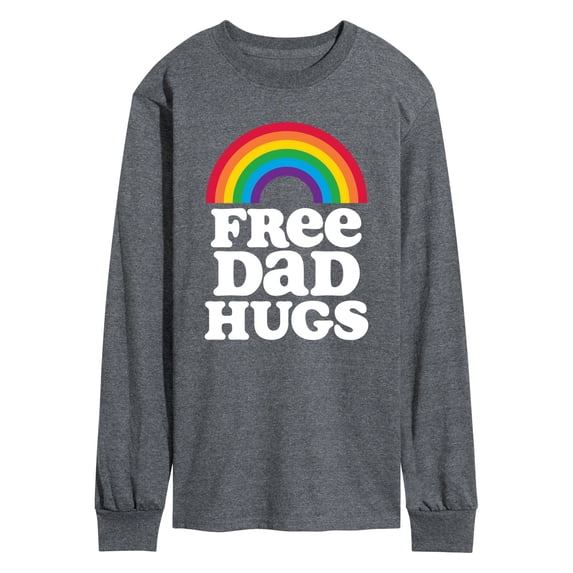 Instant Message - Free Dad Hugs - Men's Long Sleeve Graphic T-Shirt