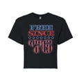 thumbnail image 1 of Instant Message - Free Since 76 Cropped Graphic T-Shirt, 1 of 5