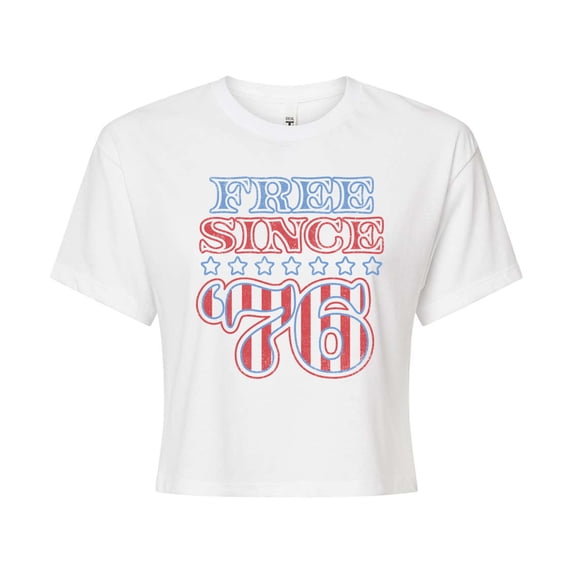 Instant Message - Free Since 76 Cropped Graphic T-Shirt