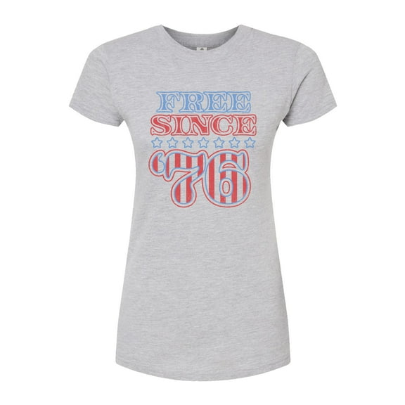 Instant Message - Free Since 76 - Juniors Fitted Graphic T-Shirt