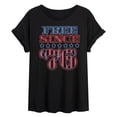 thumbnail image 1 of Instant Message - Free Since 76 - Women's Oversized Graphic T-Shirt, 1 of 5