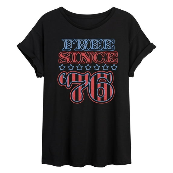 Instant Message - Free Since 76 - Women's Oversized Graphic T-Shirt