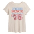 thumbnail image 1 of Instant Message - Free Since 76 - Women's Oversized Graphic T-Shirt, 1 of 5