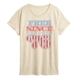 thumbnail image 1 of Instant Message - Free Since 76 - Women's Short Sleeve Graphic T-Shirt, 1 of 5