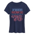 thumbnail image 1 of Instant Message - Free Since 76 - Women's Short Sleeve Graphic T-Shirt, 1 of 5