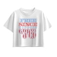 thumbnail image 1 of Instant Message - Free Since 76 Short Sleeve Boxy Graphic T-Shirt, 1 of 5