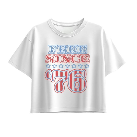 Instant Message - Free Since 76 Short Sleeve Boxy Graphic T-Shirt