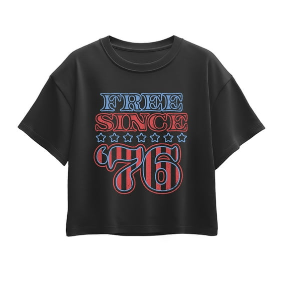 Instant Message - Free Since 76 Short Sleeve Boxy Graphic T-Shirt