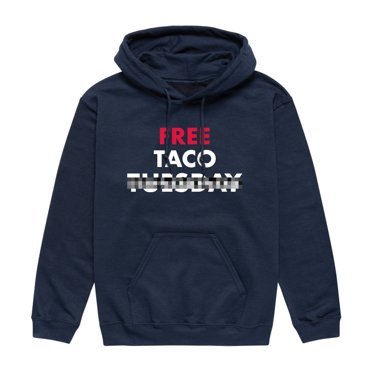 Instant Message - Free Taco Tuesday  - Men's Pullover Hooded Fleece Sweatshirt