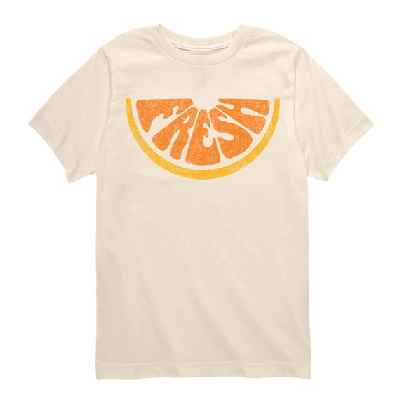 Instant Message - Fresh Orange Slice Short Sleeve Graphic T-Shirt