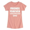thumbnail image 1 of Instant Message - Friends Forever And Ever  - Girls Fitted Short Sleeve Tee, 1 of 6