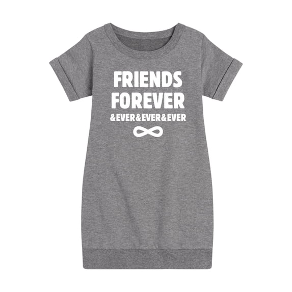 Instant Message - Friends Forever And Ever - Girls Ss Fleece Dress